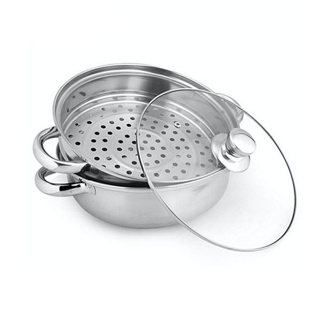 โปรโมชั่น : M KITCHENSTUFF 284 หม้อนึ่ง  หม้อ หม้อสุกี้ 2 in 1 ขนาด 28 cm ซึ้ง ซึ้งนี่ง ที่นึ่ง