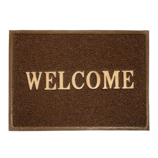 พรมทางเข้าพิมพ์ Welcome รุ่น MJ5070-W-BN ขนาด 50 x 70 ซม. สีน้ำตาล พรมเช็ดเท้า Entrance Rug Printed Welcome Model MJ5070