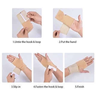 ผ้ายืดพันข้อมือ พร้อมถุงมือ สำหรับออกกำลังกาย เล่นกีฬา ป้องกันข้อมือ ผ้ายืดสวมข้อมือ wrist support elastic bandage 1ข้าง