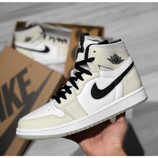 (พร้อมส่ง ของแท้100%)AIR JORDAN1 HIGH ZOOM CMFT SAIL LIGHT BONE (W)