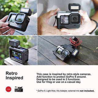 GoPro 11 / 10 / 9 Case 6 in 1 เคสกล้องโกโปร สไตล์เรโทร สำหรับ ถ่าย Vlog