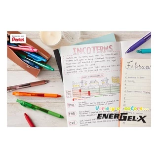 ปากกาเจล Pentel Energel X รุ่น BLN105 / BL107 และ ไส้ปากกา ขนาด 0.5 mm. /0.7mm.