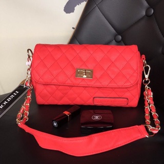Manoukian  quilted faux leather shoulder bag