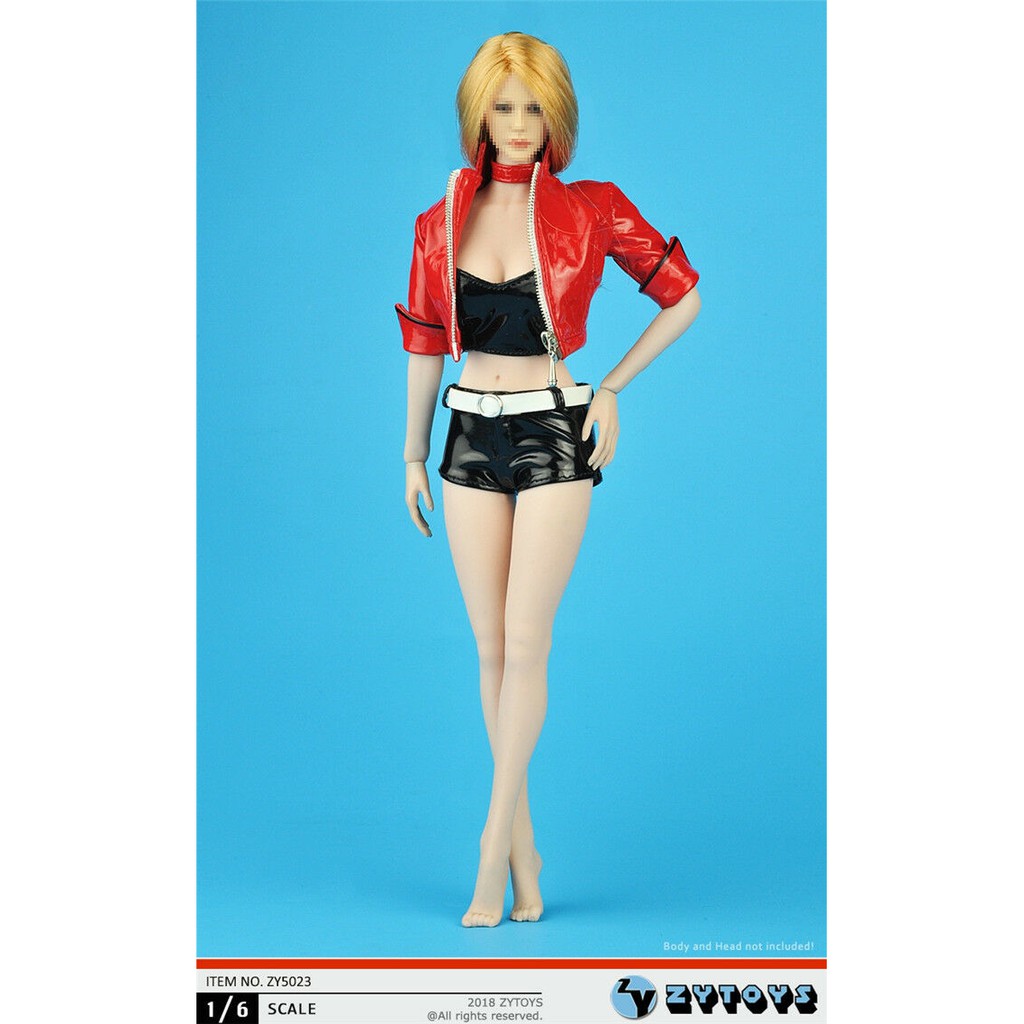1//6 Female Red Pleated Skirt Model Short Dress Clothing Toy Fit 12/'/' Figure Body