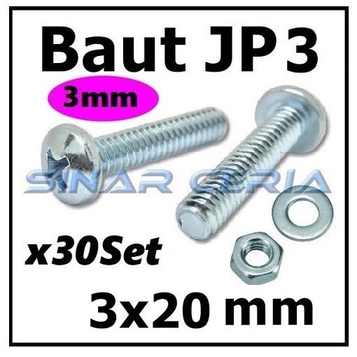 X30 M3 x 20 Ring Nut Bolt Set (JP 3x20mm) JP M3 Bolt 3mm 3x20 3x20mm