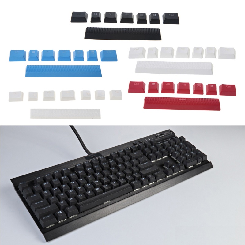 SPT* 8 คีย์ 6 5u Space Bar PBT Keycaps Double Shot Keycap สําหรับ Corsair STRAFE K65 K75