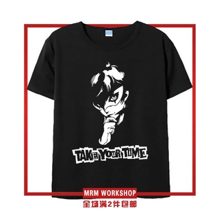 PS4 เกม Persona persona5 series Long Si อะนิเมะญี่ปุ่นอุปกรณ์ต่อพ่วงเสื้อยืดแขนสั้น