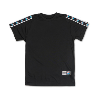 SLUM LTD - PINK DOLPHIN WAVE SPORT TEE Black