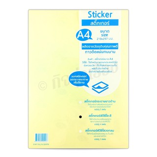 Sticker สติกเกอร์ PVC ใส สติกเกอร์พีวีซีใส สติกเกอร์ใส ขนาด A4 สำหรับเคลือบ ตกแต่ง