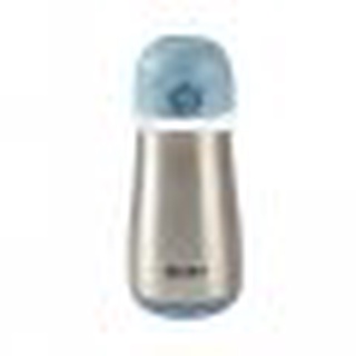 Beaba กระติกน้ำสแตนเลสแบบยกดื่ม Stainless Steel Spout Bottle 350 ml - Windy Blue