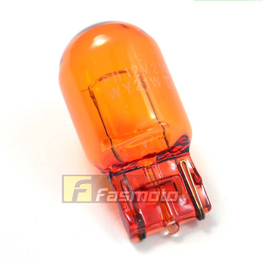 Philips 12071CP WY21W Wedge 12V 21W W3x16d Single Filament Amber Bulb - 1 ชิ้น