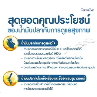 [ส่งฟรี] น้ำมันปลา กิฟฟารีน มี 4 ขนาด บำรุงสมอง ความจำ ข้อเข่า ทานได้ทุกเพศทุกวัย FISH OIL GIFFARINE