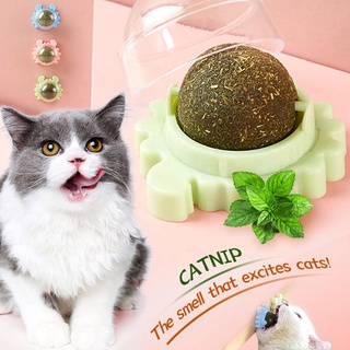 💚ของเล่นเคี้ยว หมุนได้ 360 องศา สําหรับสัตว์เลี้ยง แมว ออร์แกนิค ของเล่นแมว บอลcatnip แบบเลีย💚