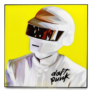 Daft Punk #5 ดาฟท์ พังค์ DJ ดีเจ เพลง อิเล็กทรอนิคส์ EDM รูปภาพ​ติดผนัง pop art กรอบรูป แต่งบ้าน ของขวัญ รูปภาพ