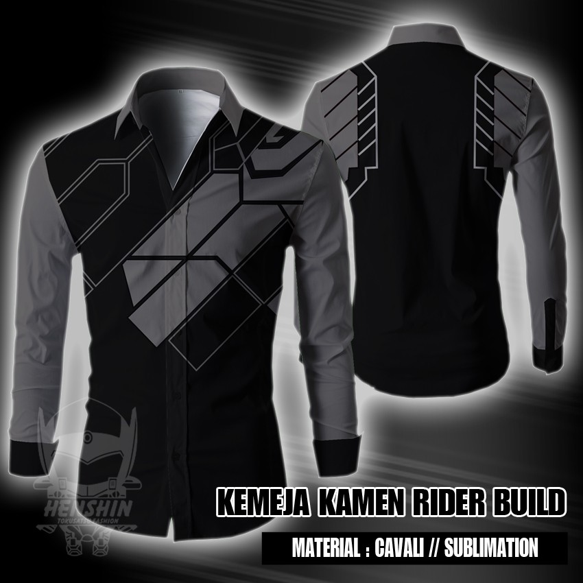 KEMEJA Kamen Rider Build Rabbit Tank Hazard เสื้อเชิ้ตลําลอง