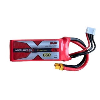 [ราคาพิเศษ] ManiaX 3S 11.1V. 650mAh 70C XT30 plug Lipo battery pack ใส่ M2 LOGO200