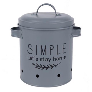 FREE HOME ขวดโหลกลม SIMPLE 17.5x14x16 ซม. สีเทา ขวดโหล โหลใส่เครื่องปรุง