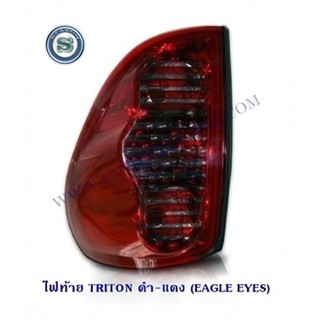 ไฟท้าย MITSUBISHI TRITON 2005 สีดำ-แดง (EAGLE EYES) มิตซูบิชิ ไทรตัน 2005