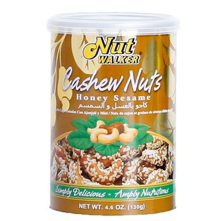 Nut Walker Cashew Nuts Honey Sesame 130g  นัทวอล์คเกอร์เม็ดมะม่วงหิมพานต์น้ำผึ้งงา 130 กรัม