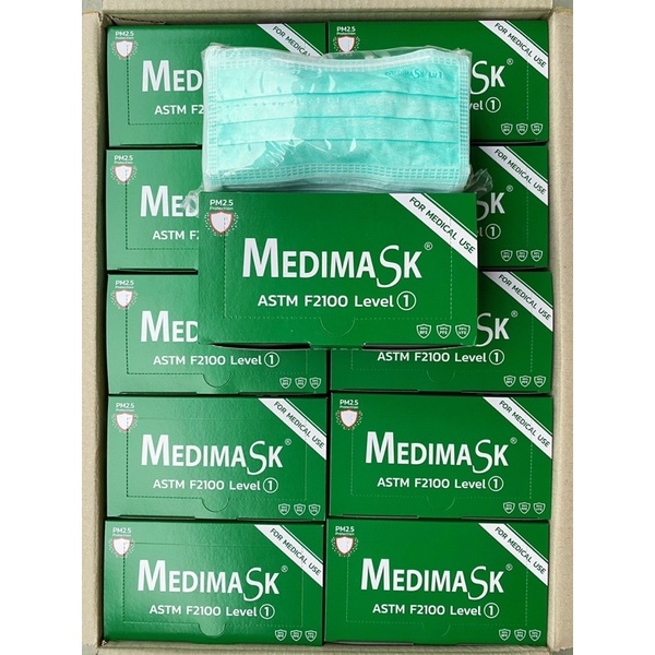 FLASH SALE Medimask ASTM Level 1 หน้ากากอนามัย 3ชั้น 50ชิ้นต่อกล่อง ...