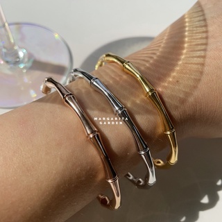 「 โค้ด ZJRP2 ลดทันที 45.- | ช้อปขั้นต่ำ 300.- 」 Margarita Classic Bamboo Open-Bangle