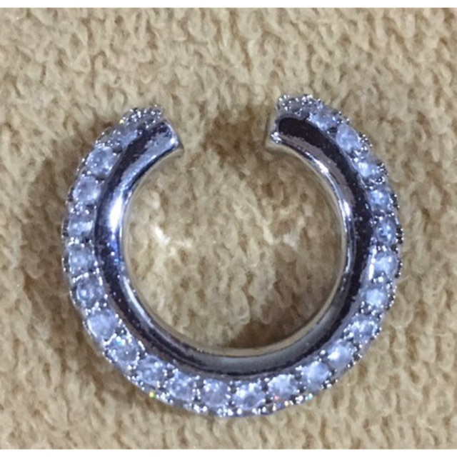 ส่งฟรี Best Express ต่างหูโรเดี่ยมฝั่งเพชร CZ