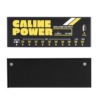 Caline CP-207 พาวเวอร์ซัพพลาย 10 เอาท์พุท สําหรับเอฟเฟคกีตาร์ 9V 12V 18V พร้อมอะแดปเตอร์ และสายเคเบิล 12 ชิ้น