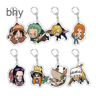 Bhy คลาสสิก อะนิเมะ One Piece พวงกุญแจสะสม สุดเท่ ลูฟี่ โซโร การ์ตูน ใส พวงกุญแจ เครื่องประดับ ของขวัญ