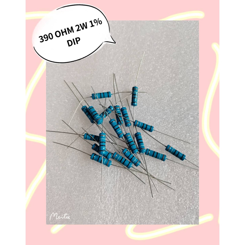 390 OHM 2W 1% DIP  15ชิ้น/1ชุด