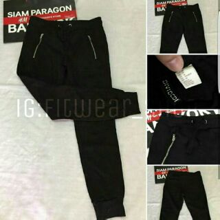 Sweatpants zip slimfit BLACK