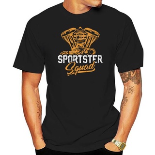 เสื้อยืดผ้าฝ้ายพิมพ์ลายแฟชั่น เสื้อยืดคอกลม แขนสั้น พิมพ์ลายเกม Sportster Squad สไตล์คลาสสิก สําหรับผู้ชาย