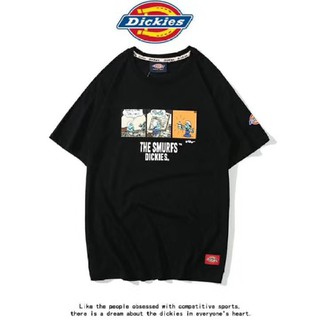 เสื้อยืดสีขาวDickies เสื้อยืดผ้าฝ้ายลําลองแฟชั่นสําหรับผู้หญิงS-4XL