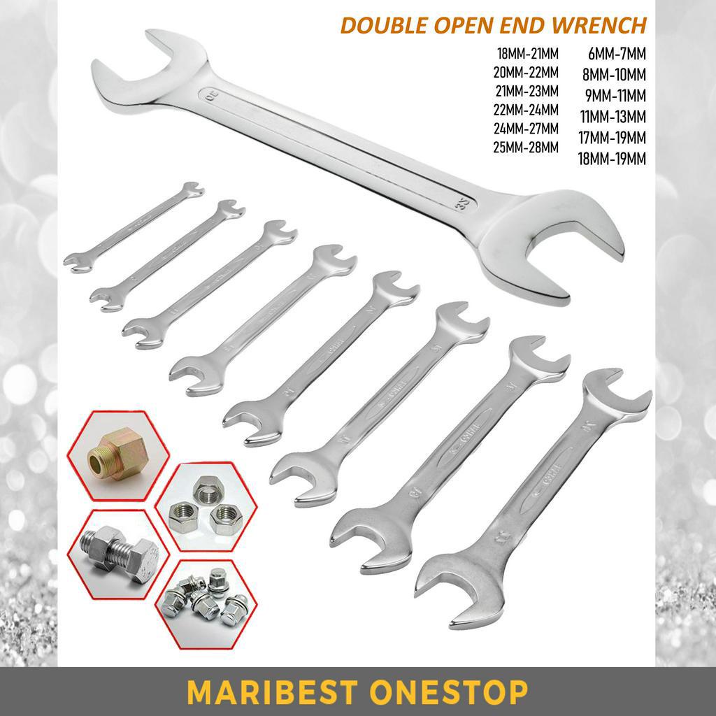 DOUBLE OPEN END WRENCH SOCKET SPANNER NUT DRIVER Ratchet Gears ประแจ [6MM-7MM ]- [25MM-28MM]