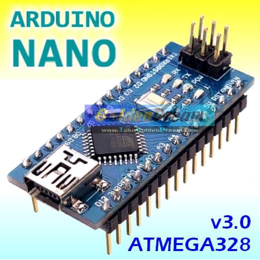 Arduino Nano v3.0 ATMEGA328 Mini USB 5v ปรับปรุงบอร์ดแล้วบัดกรี