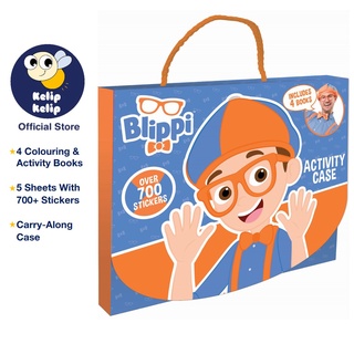 Blippi ชุดหนังสือกิจกรรม พร้อมสมุดระบายสี 4 สี และสติกเกอร์ 700 ชิ้น สําหรับเด็ก