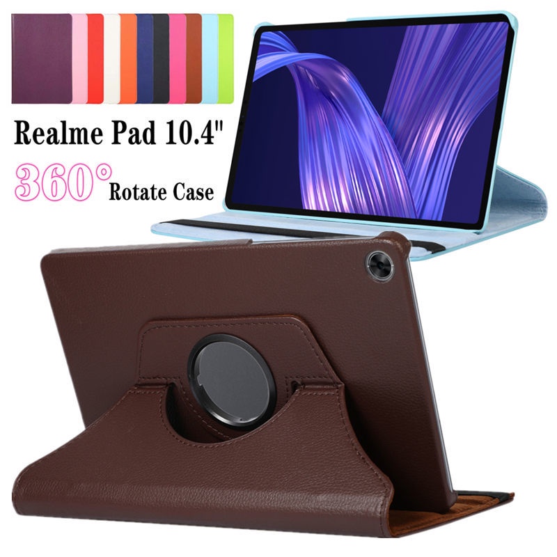 เคส360องศาหมุนวงเล็บ สําหรับ Realme Pad 10.4 นิ้ว ปกหนังเคส OPPO Realme Pad 10.4 นิ้ว RMP2102 RMP210