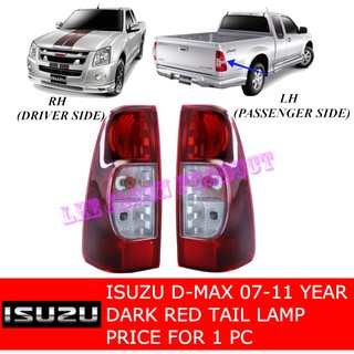 J101s04 ISUZU D MAX ปี 2007-2011 ไฟท้าย ไฟท้าย ไฟแลมปู BELAKANG