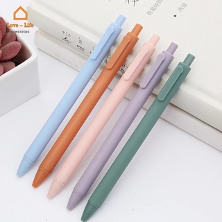 ปากกาเจล สีมาการอง เรียบง่าย / ปากกาลูกลื่น 0.5 มม. สีดํา ละเอียด / เครื่องเขียนนักเรียน อุปกรณ์การเรียนไดอารี่