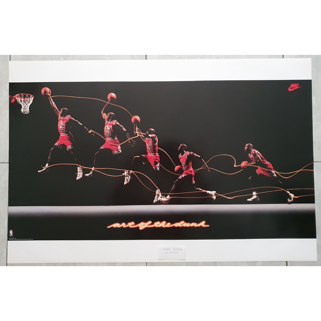 Michael Jordan Art of the Dunk poster reprint Shopee Thailand