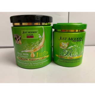 Just Modern ครีมหมักผม Rice Milk &amp; Collagen ผมเสียมาก ชี้ฟู