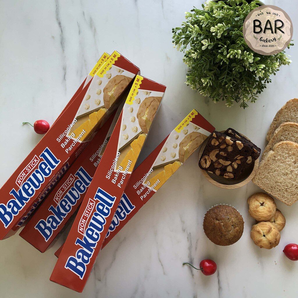 กระดาษไข Bakewell เคลือบพิเศษ(Non-Stick) ขนาด 30cm. x 5m.สำหรับรองอบขนม สามารถใช้ได้ทั้ง 2 ด้านและใช้ซ้ำได้หลายครั้ง ราคา ถูกที่สุด ดีลบีเคเค แกลเลอรีภาพที่ 3