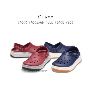 รองเท้าแตะ CROCS CROCBAND Full Force Clog (size4-11) สีแดง สีกรม 😈🔥🌻🌈🌵