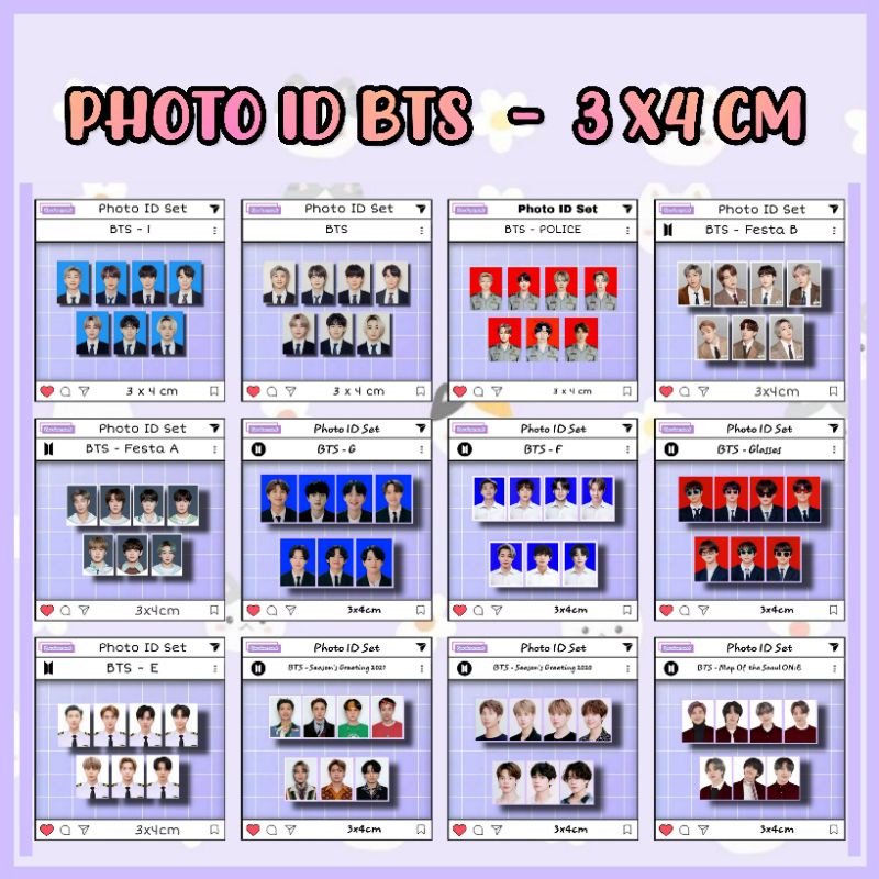 Photo id BTS / photo id custom / photo id set