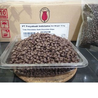 (ขายส่ง 10 กก.) TULIP DARK CHOCOLATE CHIPS  ORIGINAL 10 kg