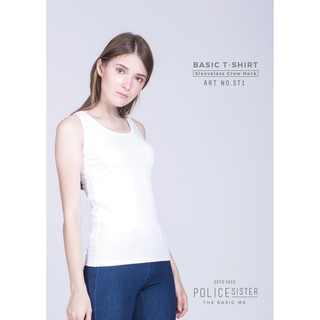 เสื้อแขนกุด คอกลม Police Sister (ST1)