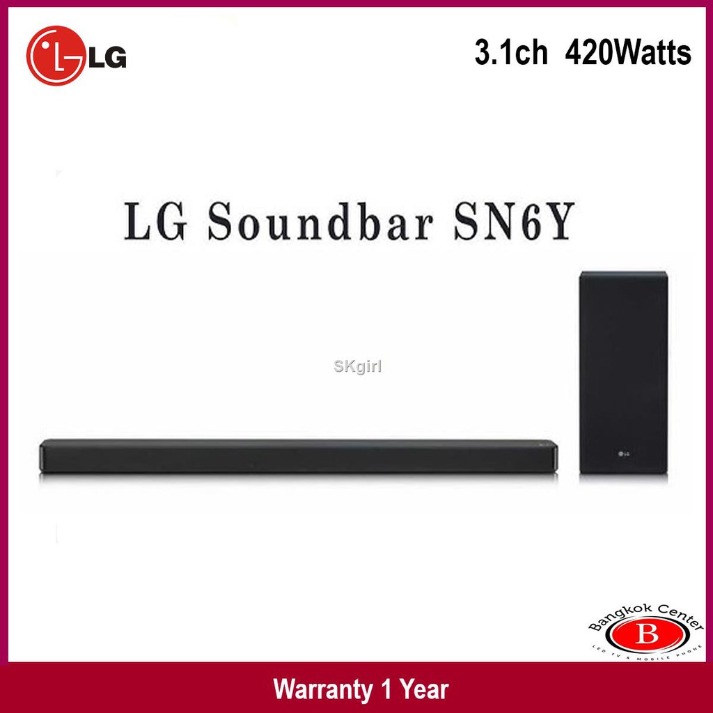 พร้อมส่งLG SoundBar SN6Y  420Watts 3.1ch ระบบเสียง DTS Virtual: X