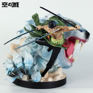 [ส่งฟรี] โมเดล One Piece Anime Figure Tiger Hunting Hunter Three Swords Sauron Hand Office Aberdeen Decoration สูง 23 cm