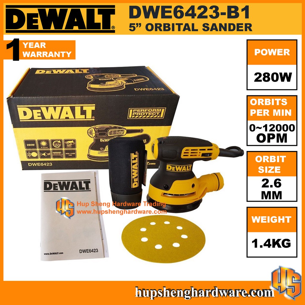 Dewalt DWE6423-B1 Orbital Sander 125mm 280W DWE6423