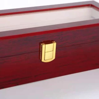 New Alitech กล่องนาฬิกา แบบ6ช่อง watch box - สีดำ 6 ช่อง