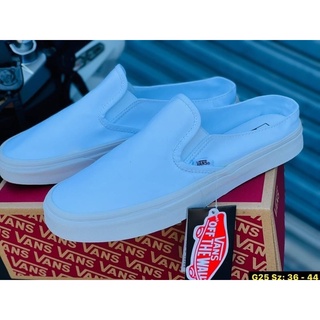 🛒Vans(A+)เปิดส้น สีขาว พร้อมกล่อง🛍มีไซส์36-44